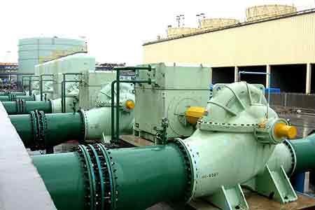 KPS系列单级双吸华体买球在镇海炼化使用现场