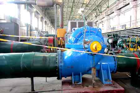 KPS系列单级双吸华体买球在酒钢节能改造项目中使用-现场