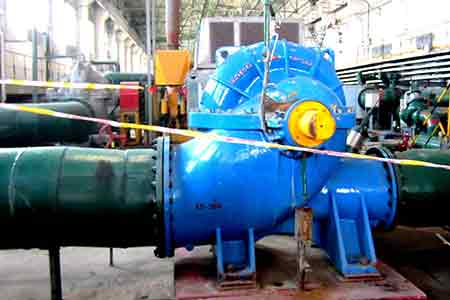 KPS系列单级双吸华体买球在酒钢节能改造项目中使用现场